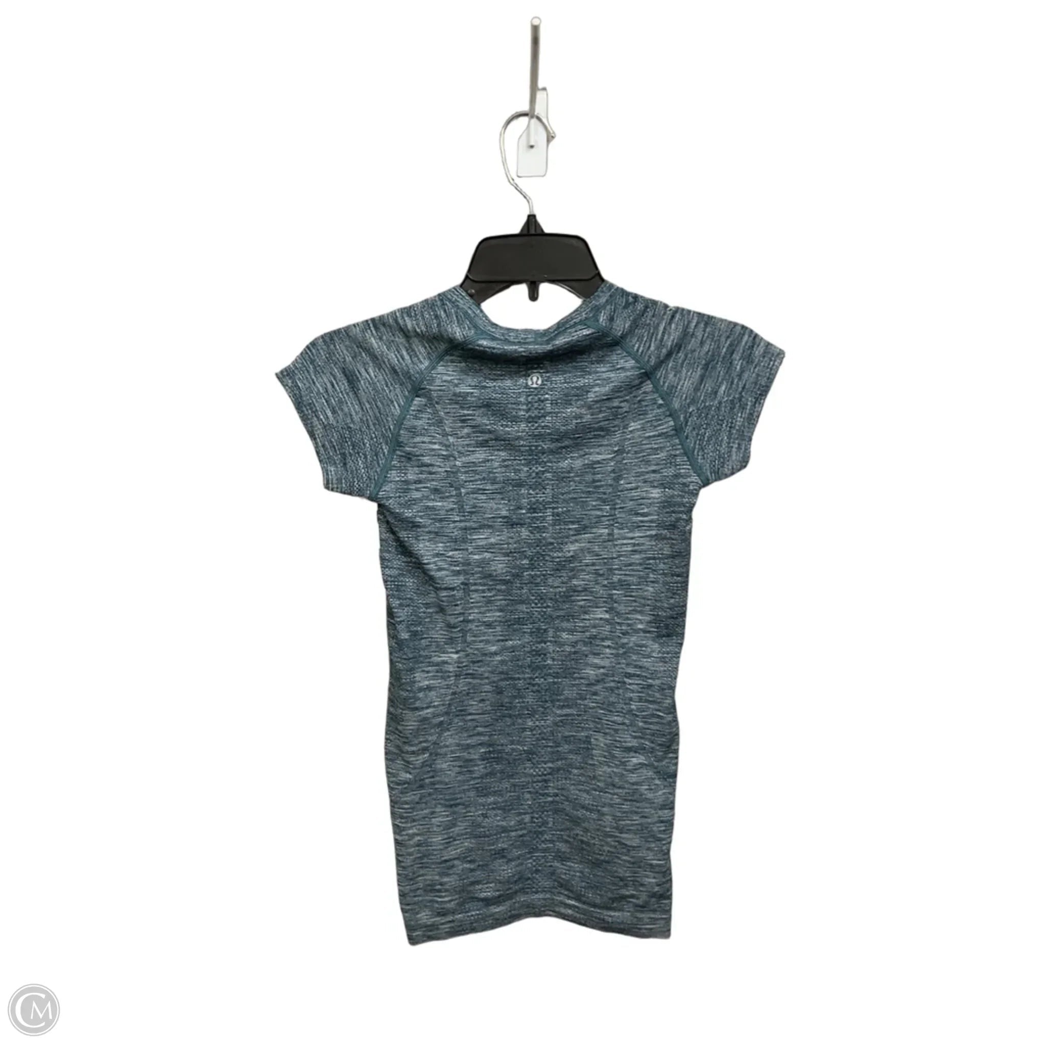 Athletic Top Short Sleeve By Lululemon In Teal, Size: Xs