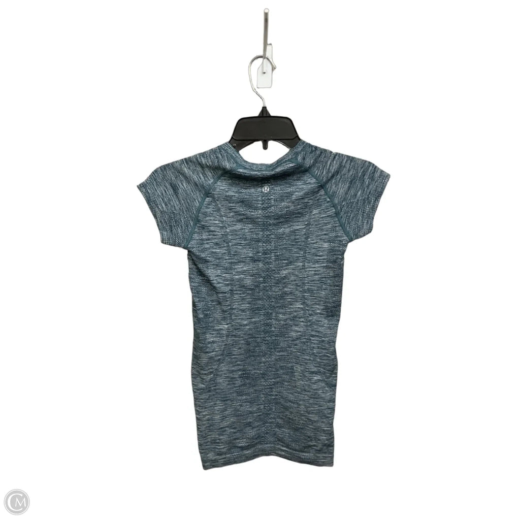 Athletic Top Short Sleeve By Lululemon In Teal, Size: Xs