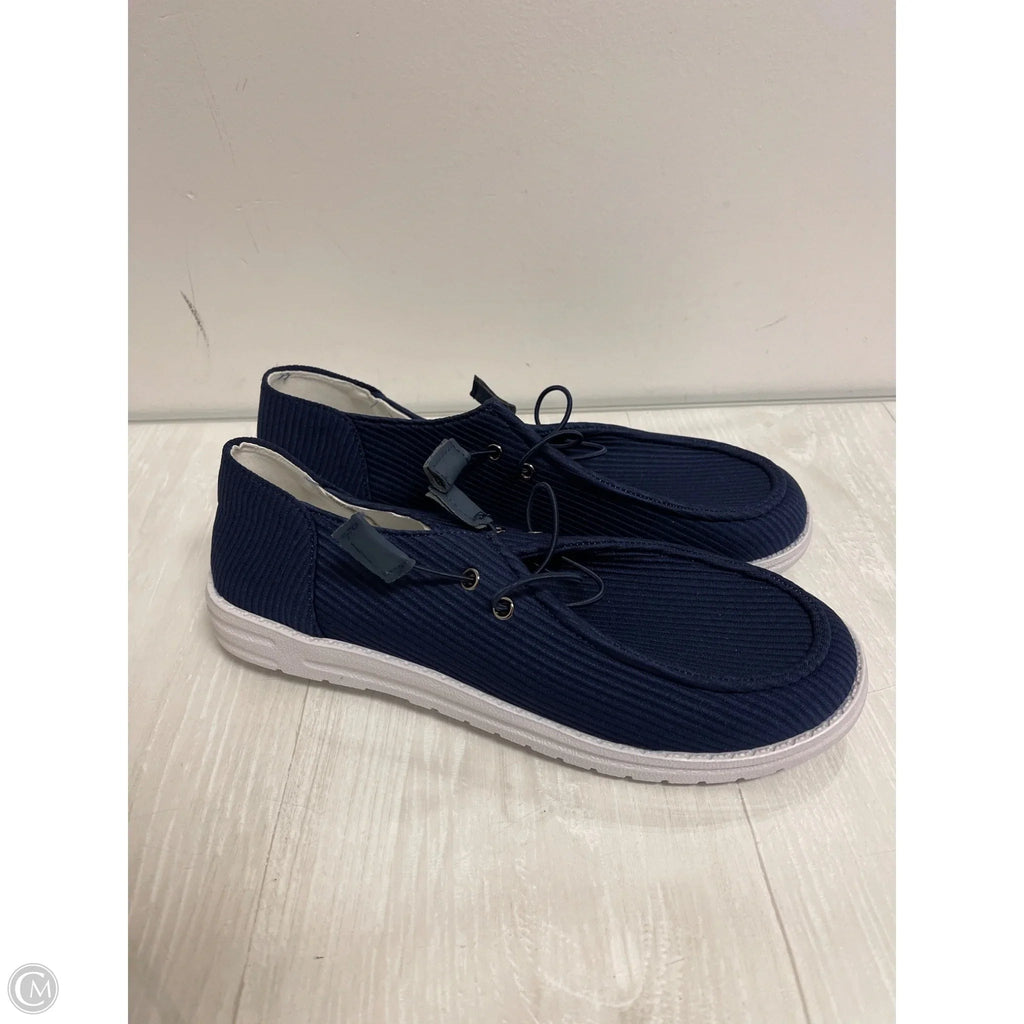 Shoes Flats By Clothes Mentor In Navy, Size: 11.5