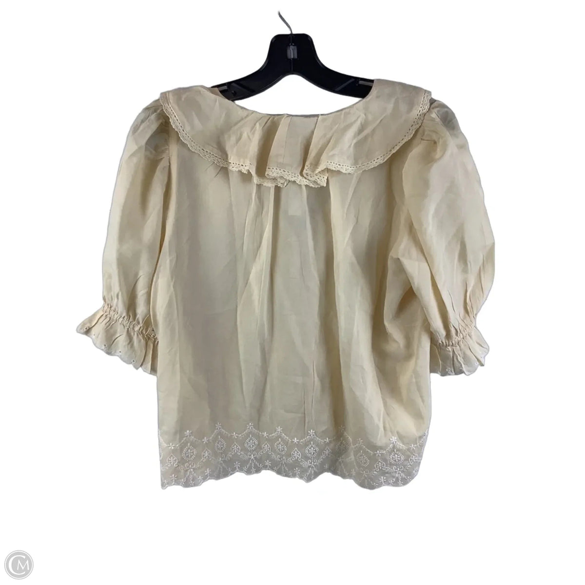 Top Long Sleeve By Madewell In Yellow, Size: S