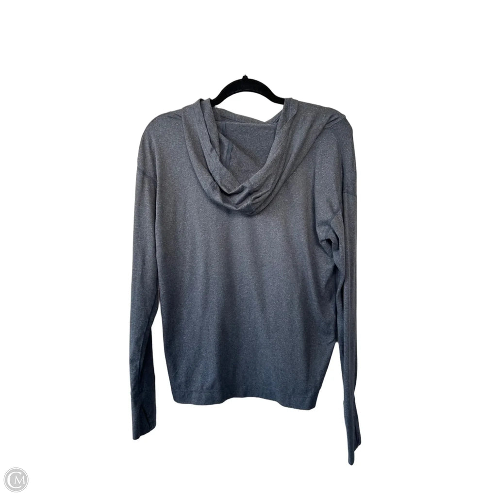 Athletic Top Long Sleeve Hoodie By Ascend In Grey, Size: S