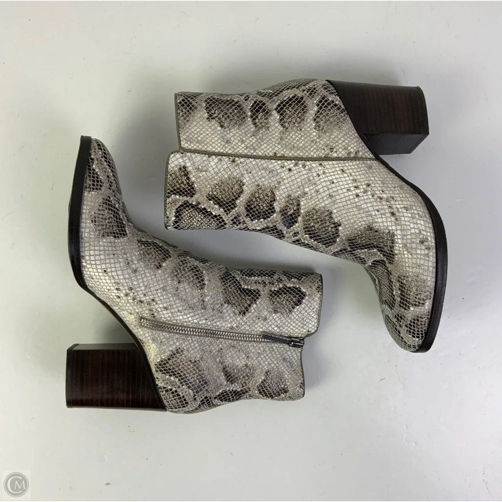 Boots Ankle Heels By Donald Pliner In Snakeskin Print, Size: 7