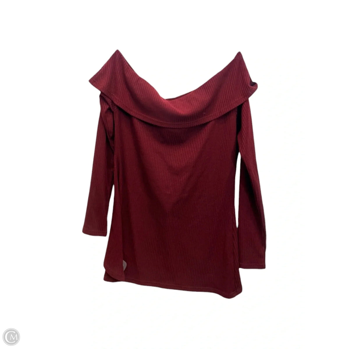 Top Long Sleeve By Chloah In Maroon, Size: L