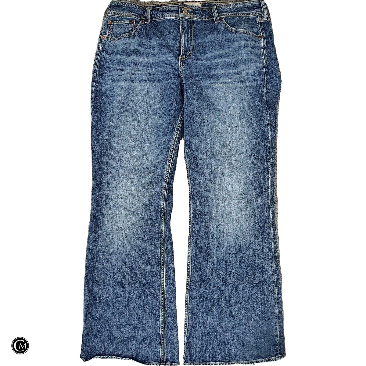 Jeans Boot Cut By Abercrombie And Fitch In Blue Denim, Size: 16