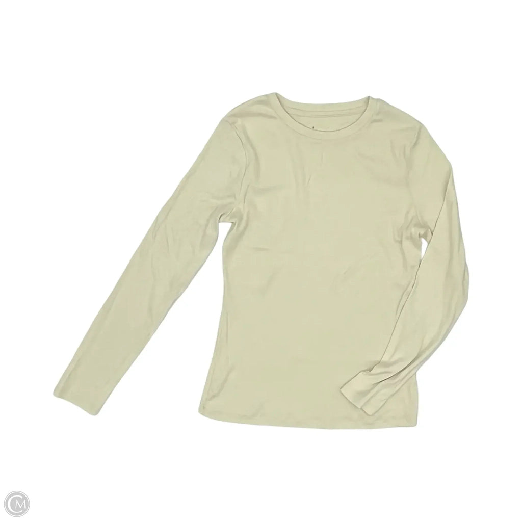 Top Long Sleeve Basic By A New Day In Cream, Size: S