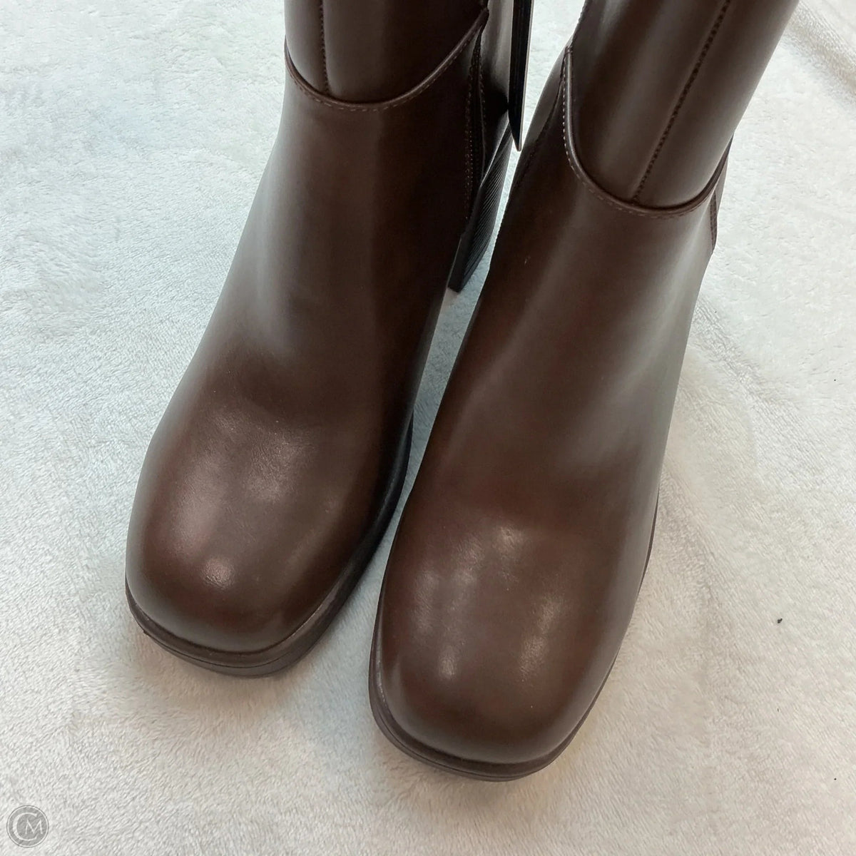 Boots Ankle Heels By Clothes Mentor In Brown, Size: 10