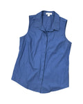 Blouse Sleeveless By Coldwater Creek In Blue, Size:M