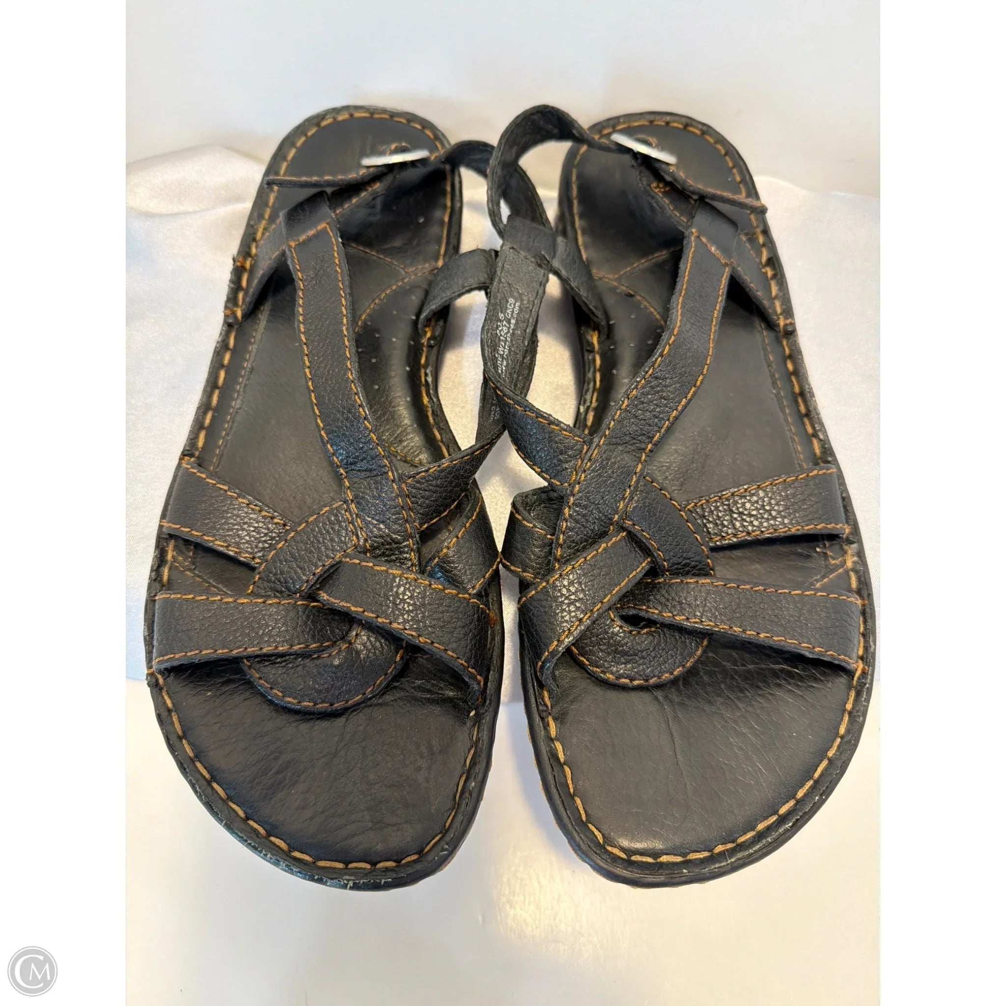 Sandals Flats By Born In Black, Size: 9