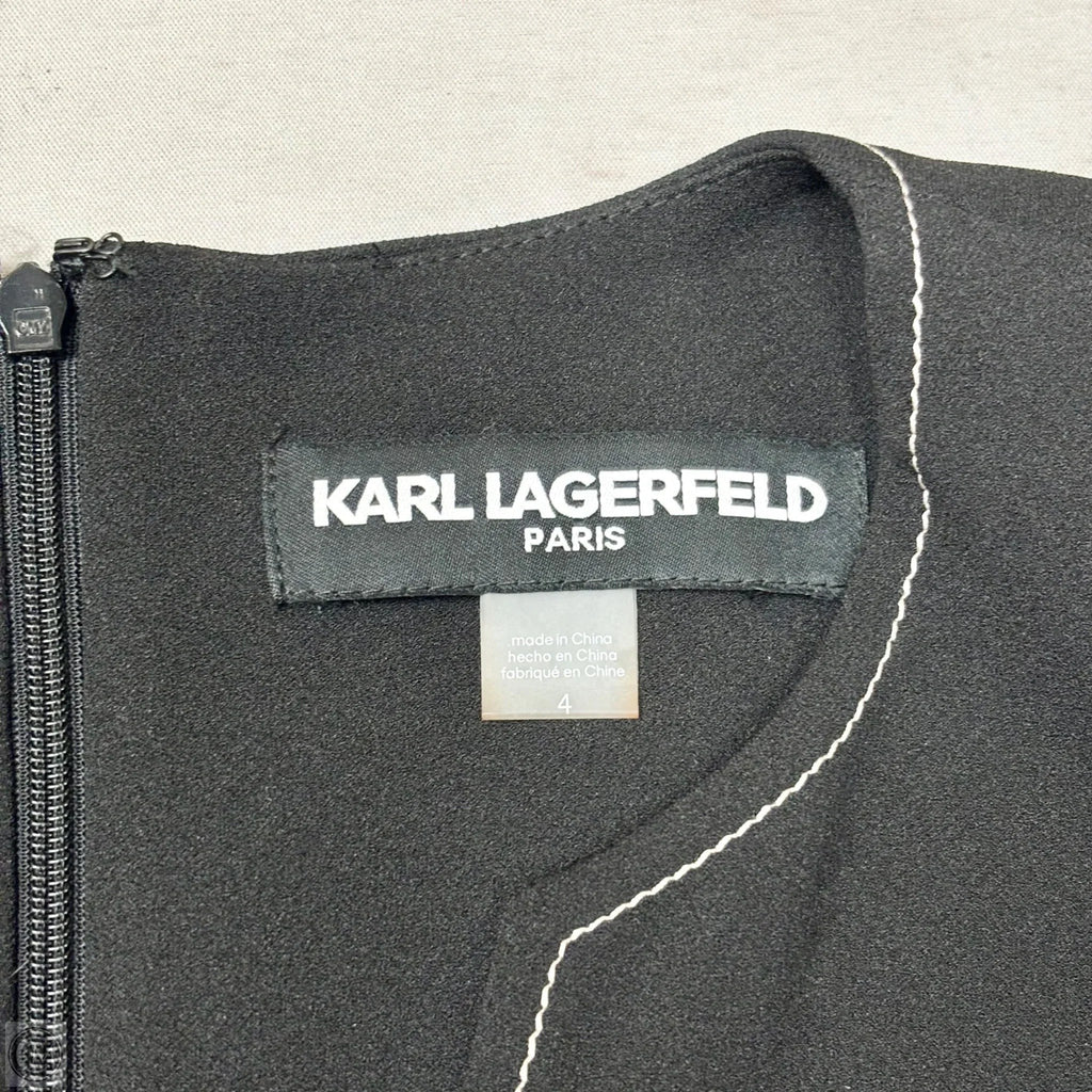 Dress Designer By Karl Lagerfeld In Black, Size: S