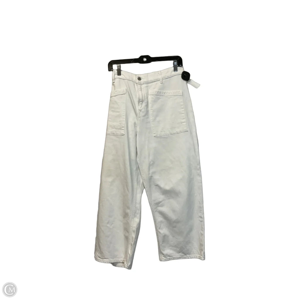 Jeans Wide Leg By Lucky Brand In White Denim, Size: 14