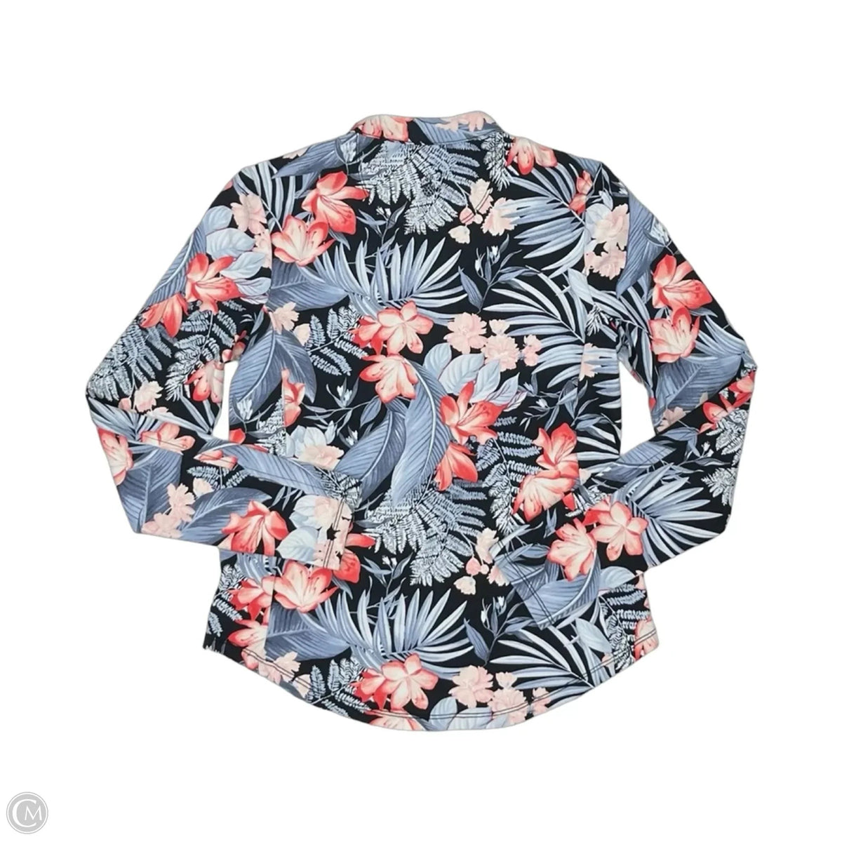 Blouse Short Sleeve By 41 Hawthorn In Blue & Red, Size: L