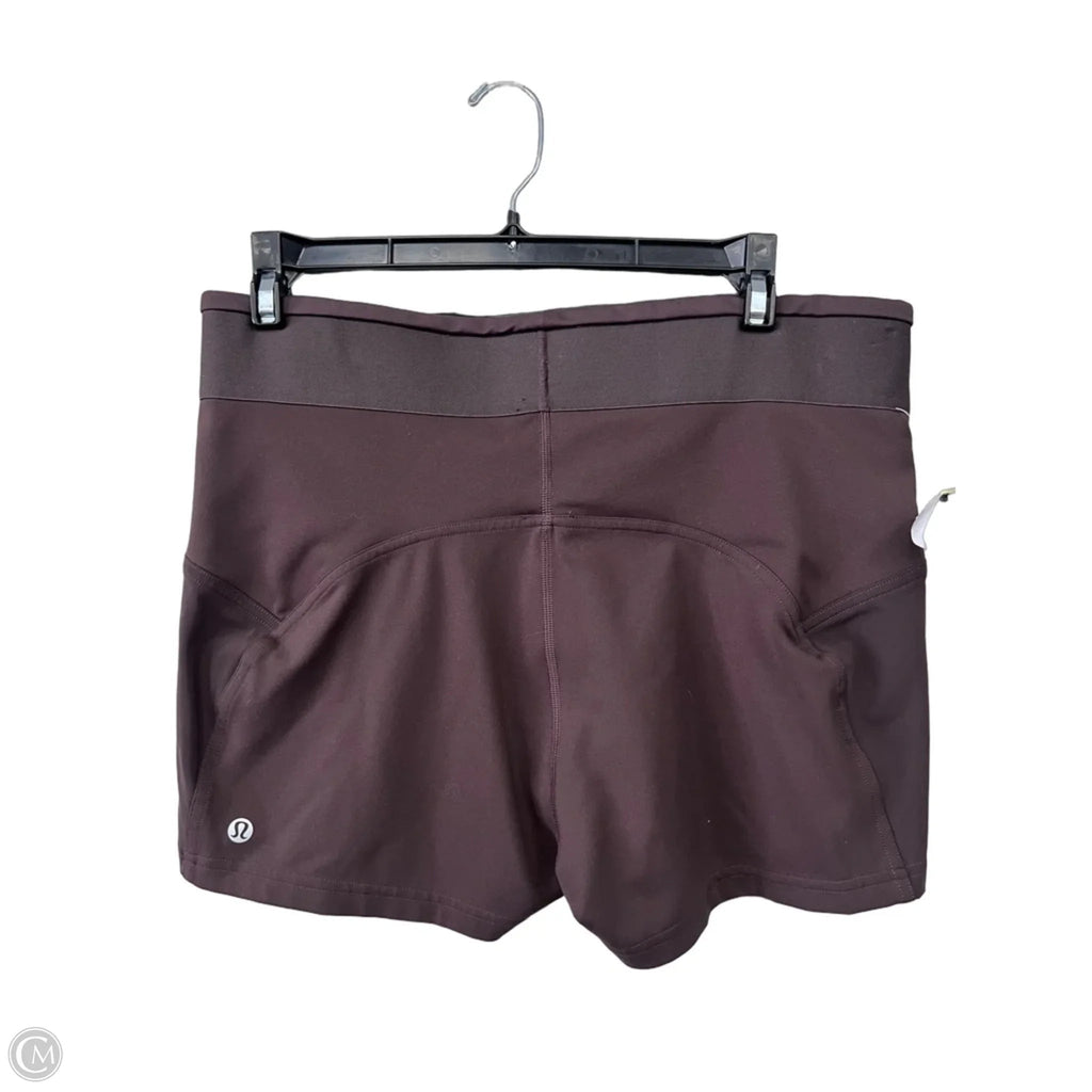 Athletic Shorts By Lululemon In Brown, Size: 8