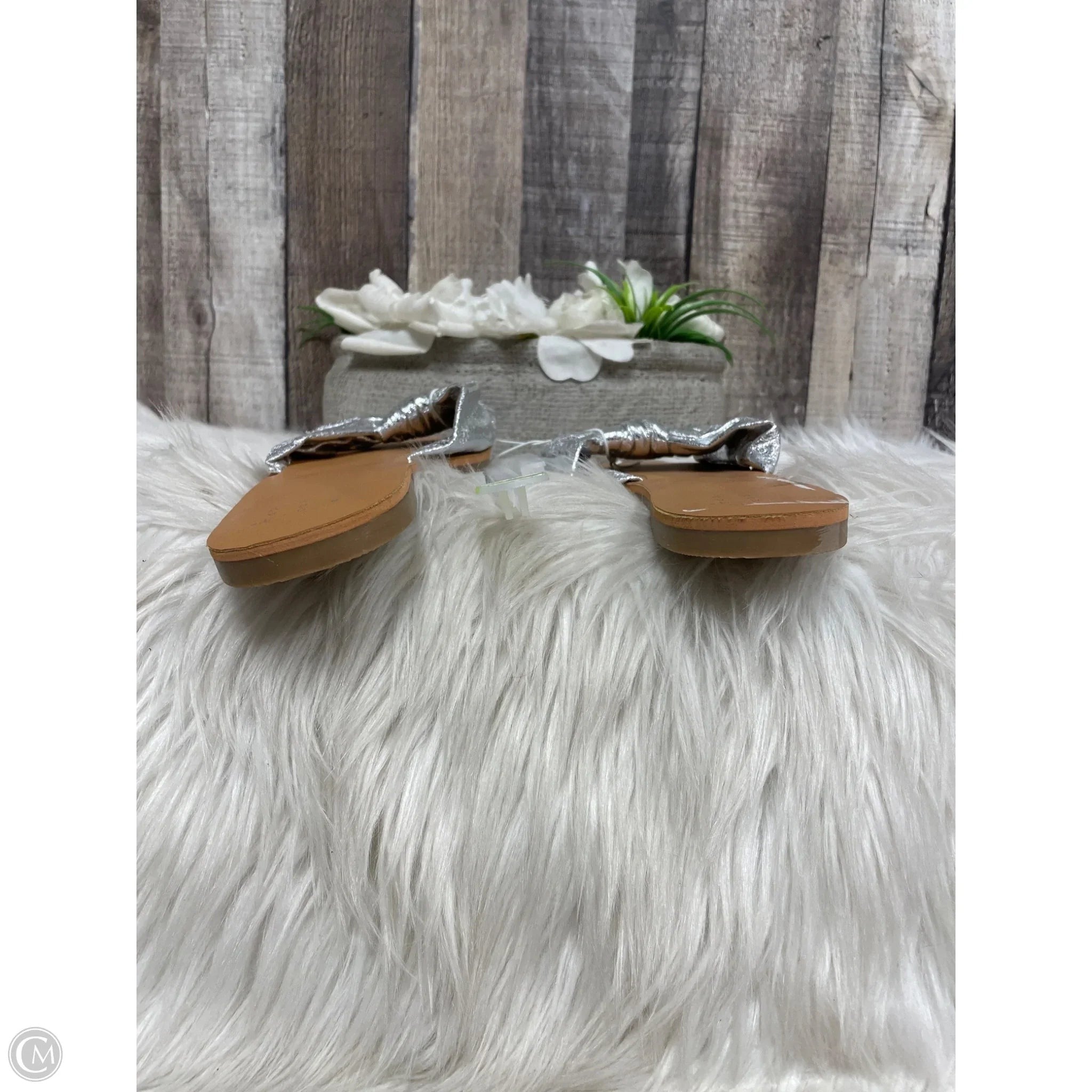 Sandals Flats By A New Day In Silver, Size: 7.5