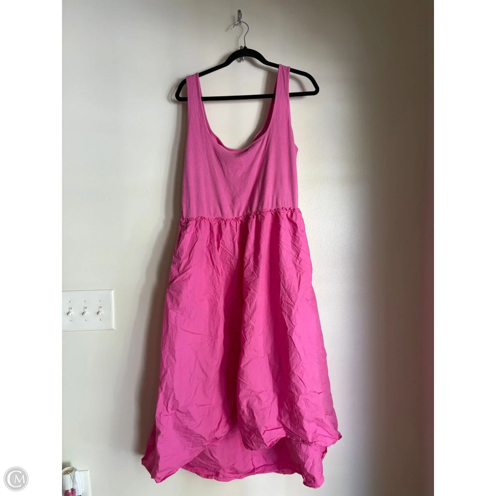 Dress Casual Midi By A New Day In Pink, Size: Xl
