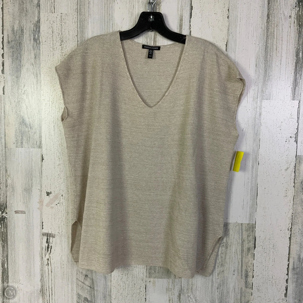 Top Sleeveless By Eileen Fisher In Cream, Size: Xs