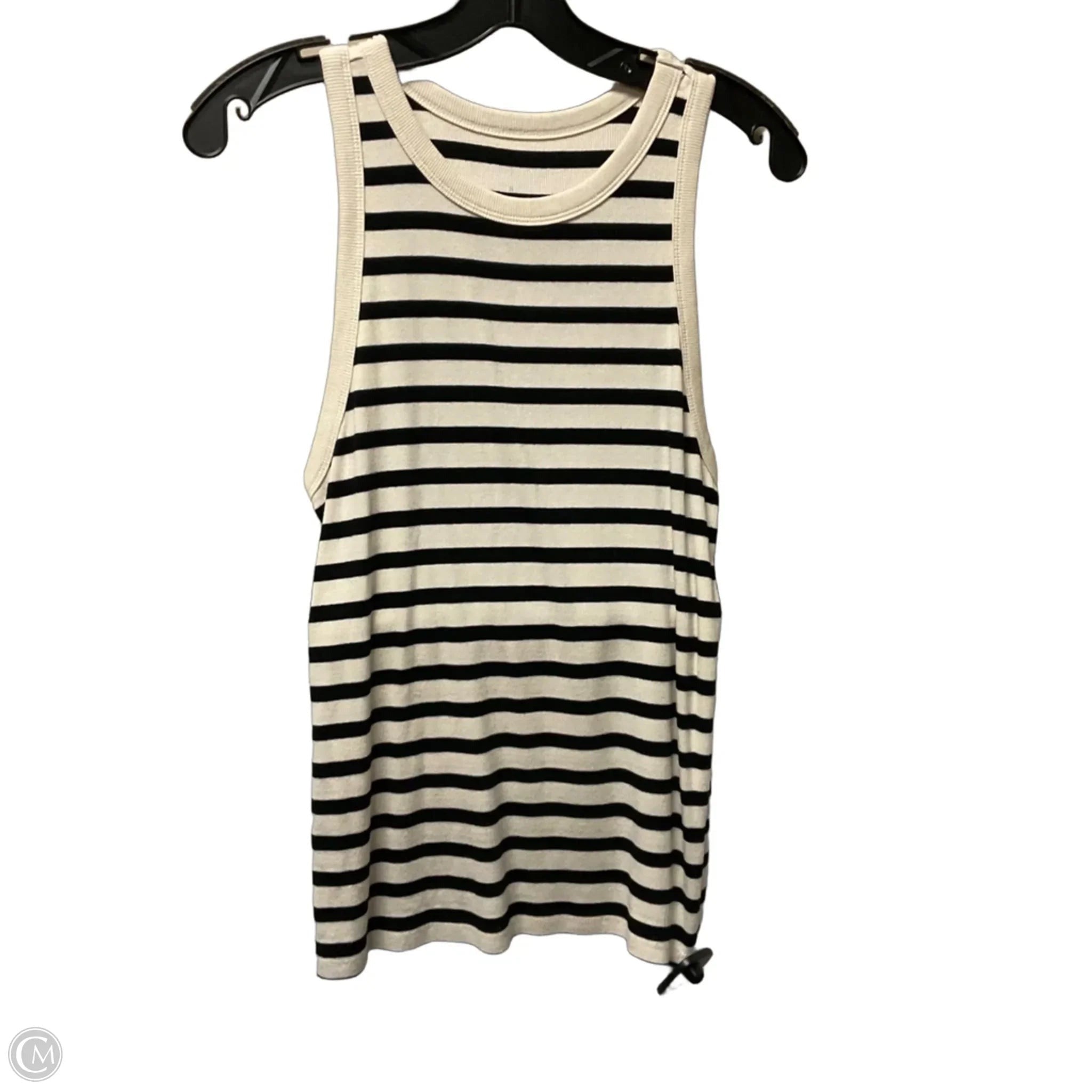 Top Sleeveless Basic By A New Day In Black & Cream, Size: Xl