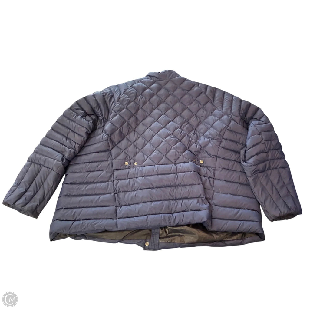Jacket Puffer & Quilted By Lands End In Navy, Size: 3x