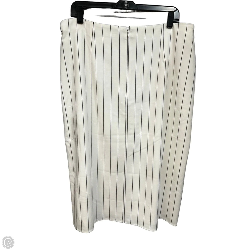 Skirt Midi By Ann Taylor In Striped Pattern, Size: 16
