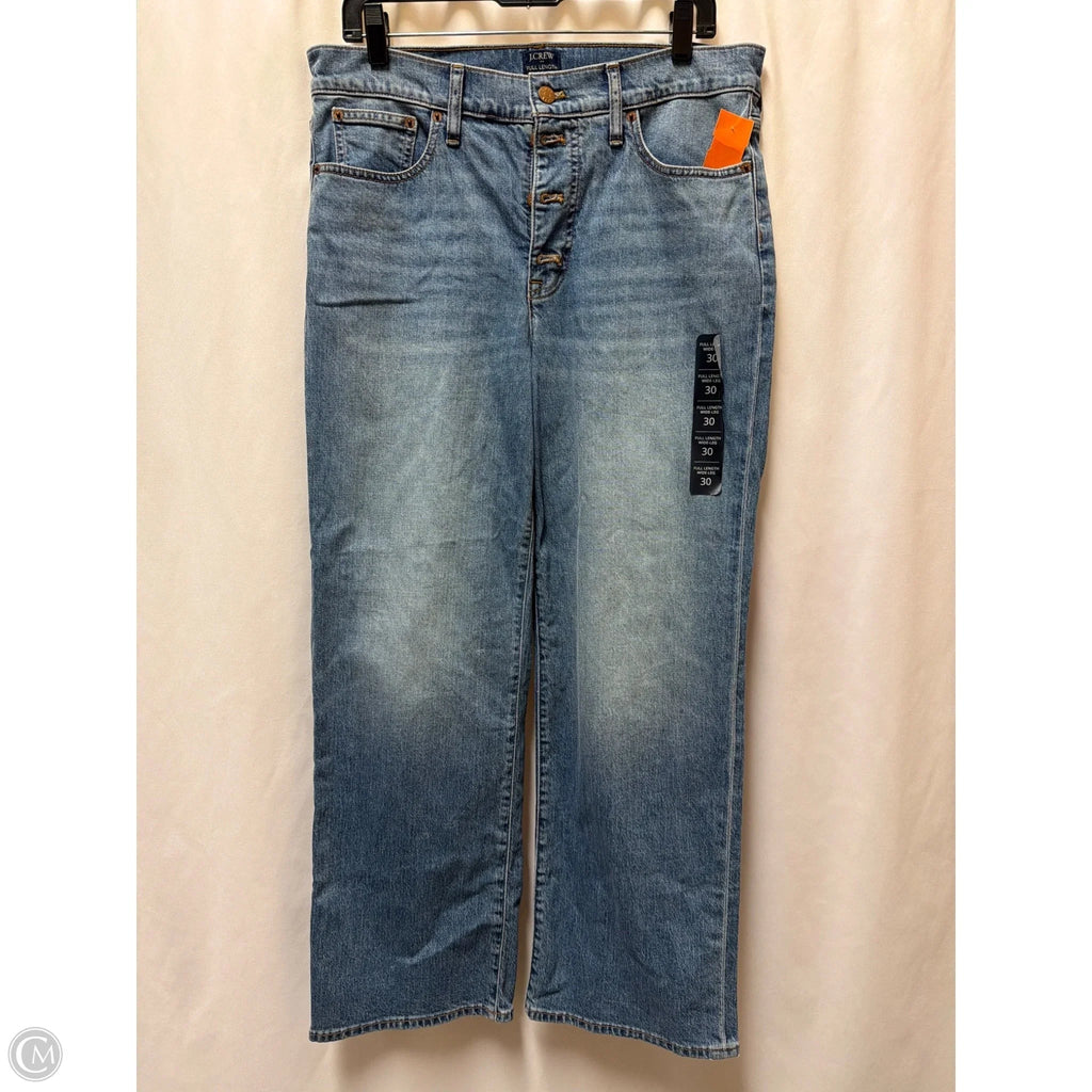 Jeans Wide Leg By J. Crew In Blue Denim, Size: 10
