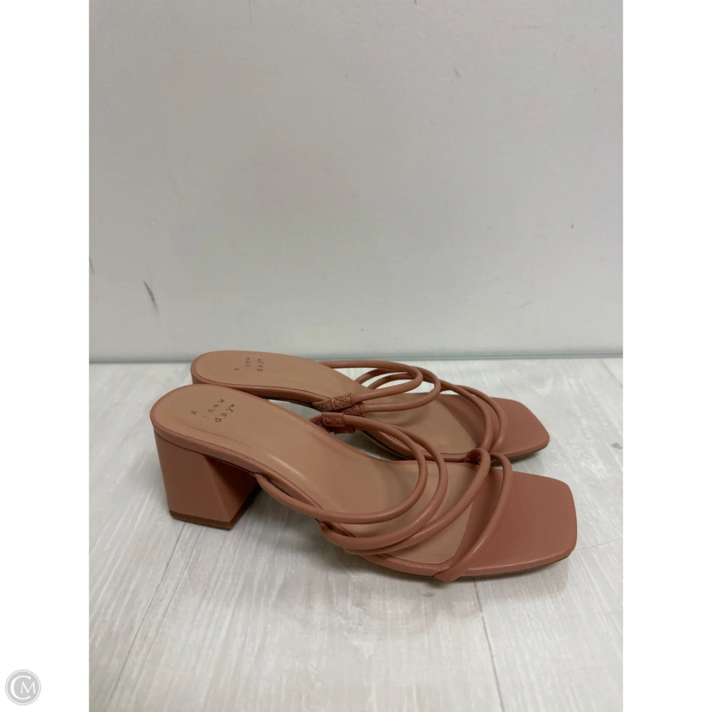 Sandals Heels Block By A New Day In Cream, Size: 9