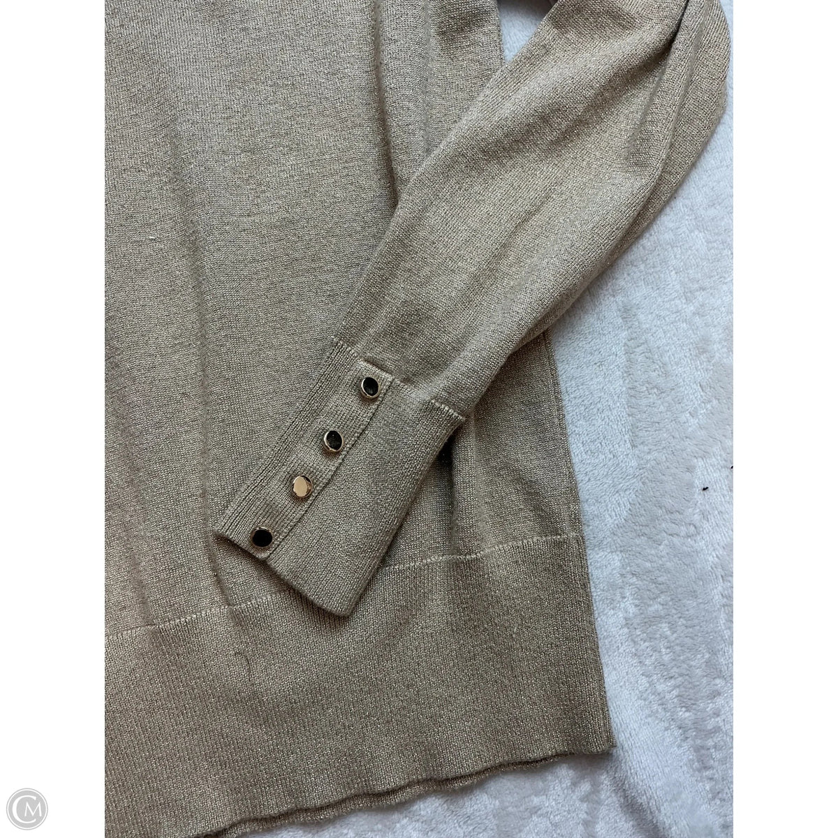 Top Long Sleeve By Ann Taylor In Gold, Size: S