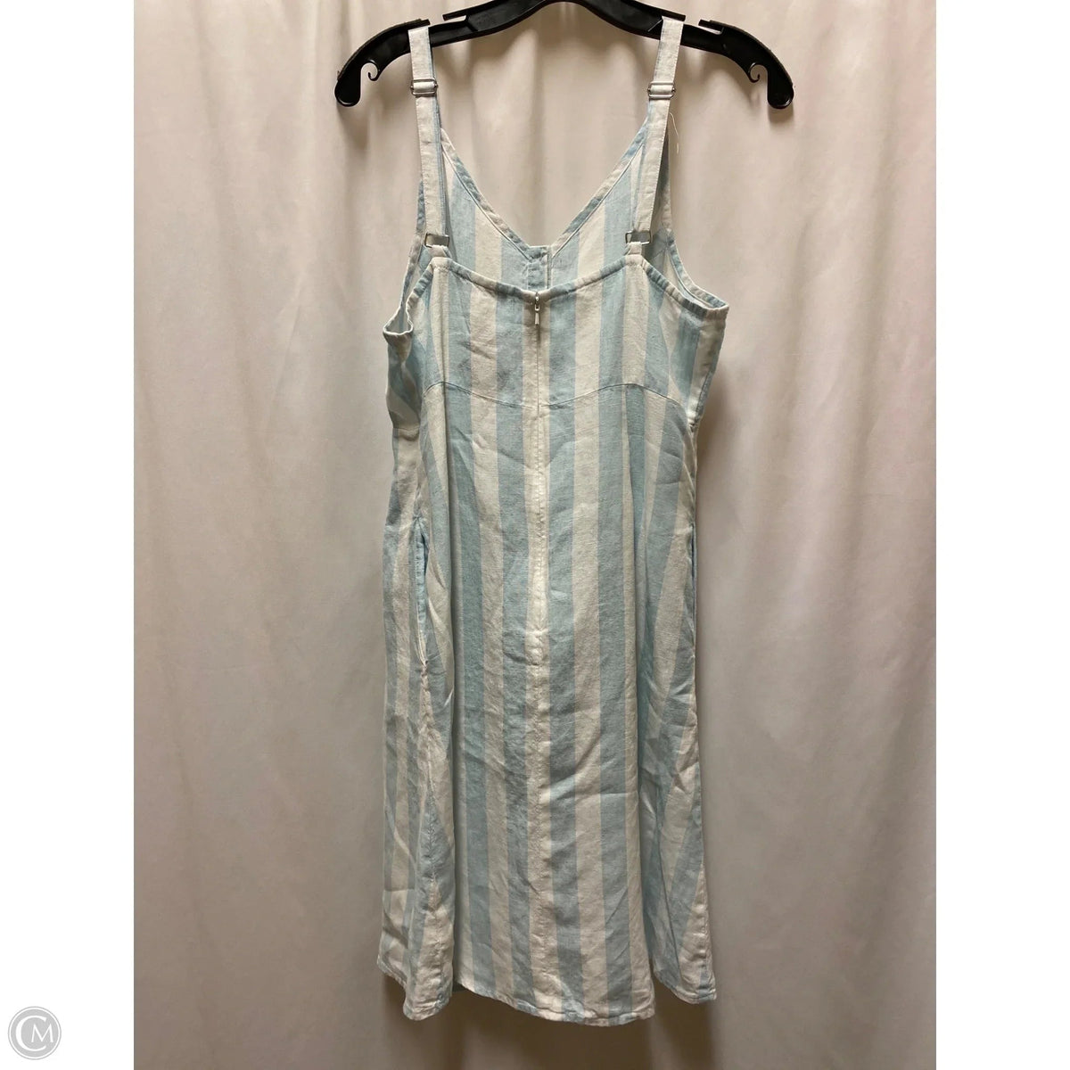 Dress Casual Midi By Saks Fifth Avenue In Blue & White, Size: L