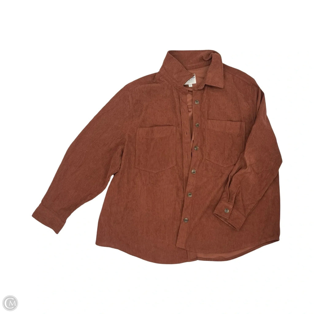 Top Long Sleeve By Wallflower In Brown, Size: 2x
