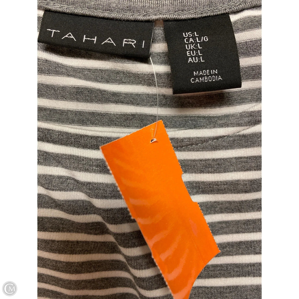 Top Short Sleeve By Tahari In Grey, Size: L