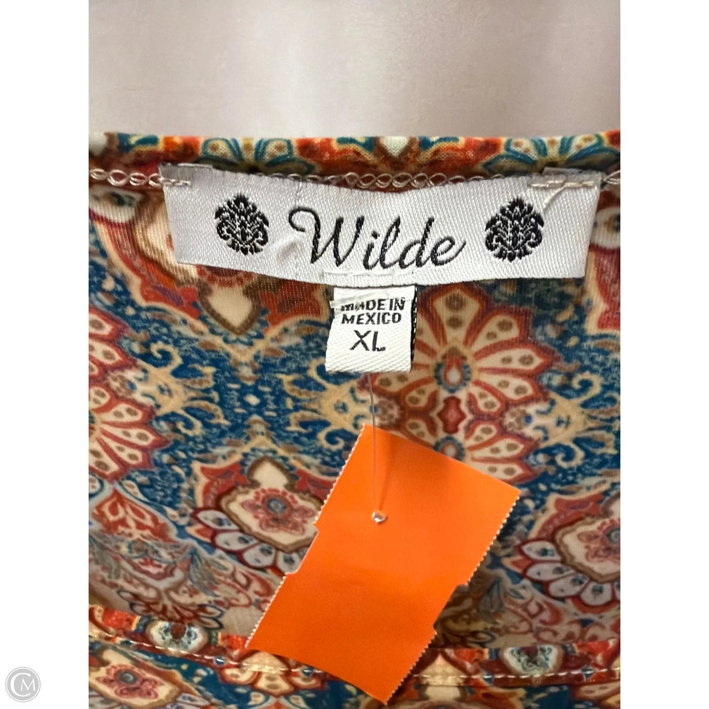 Top 3/4 Sleeve By Clothes Mentor In Tan, Size: Xl