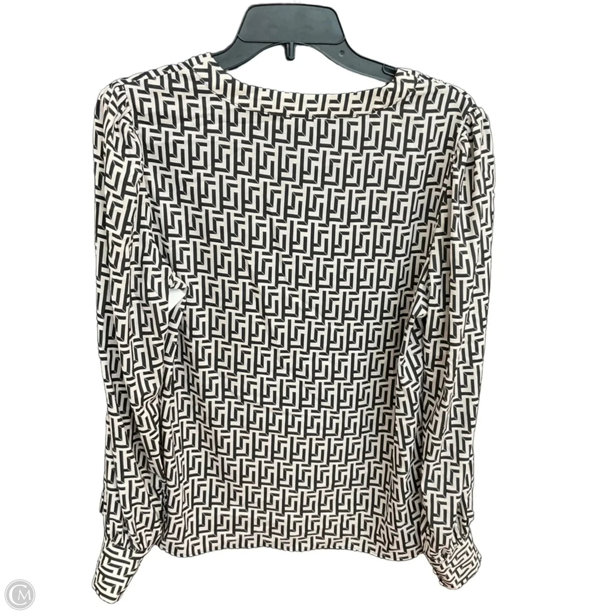 Top Long Sleeve By Express In Geometric Pattern, Size: M