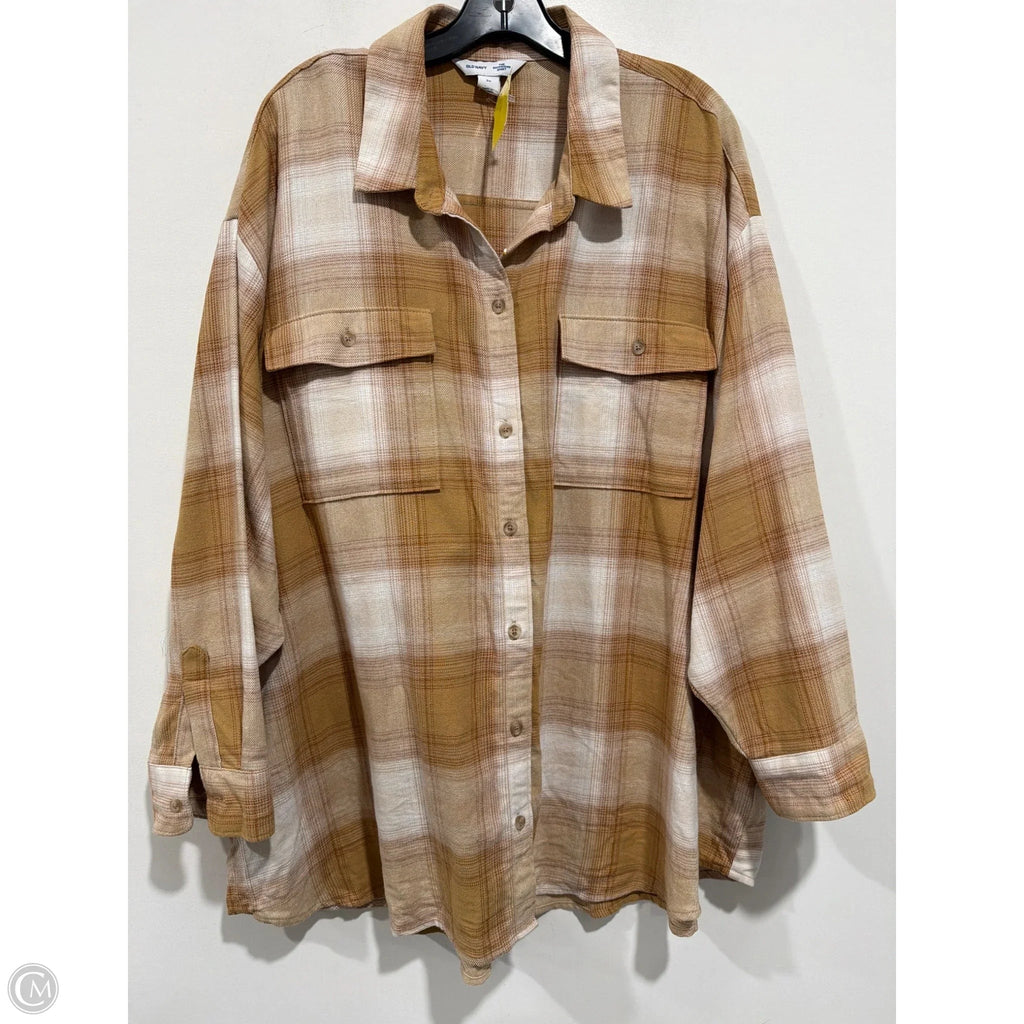 Top Long Sleeve By Old Navy In Tan, Size: 3x