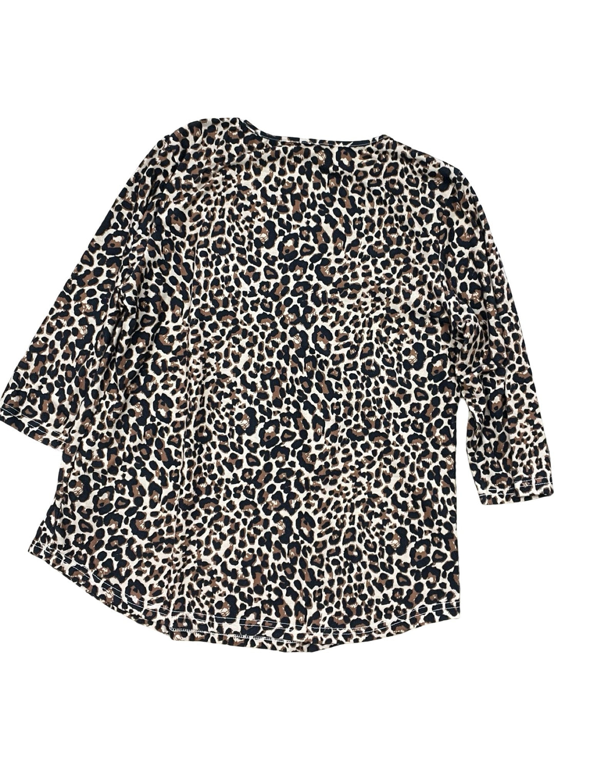 Top 3/4 Sleeve By Clothes Mentor In Animal Print, Size:L