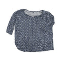 Top 3/4 Sleeve By Lands End In Blue & White, Size:3X