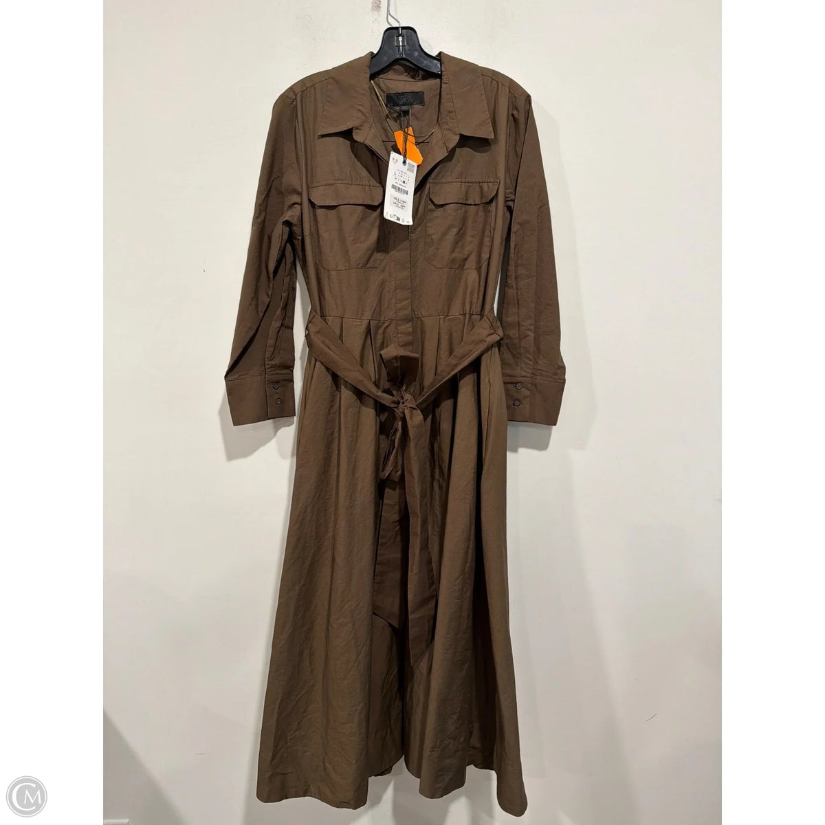 Dress Casual Maxi By Zara In Brown, Size: L