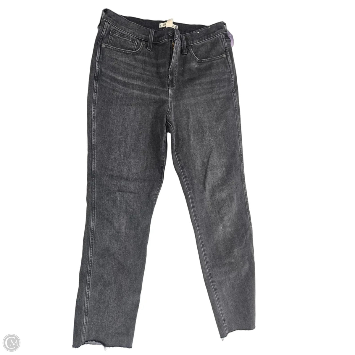 Jeans Straight By Madewell In Black Denim, Size: 8