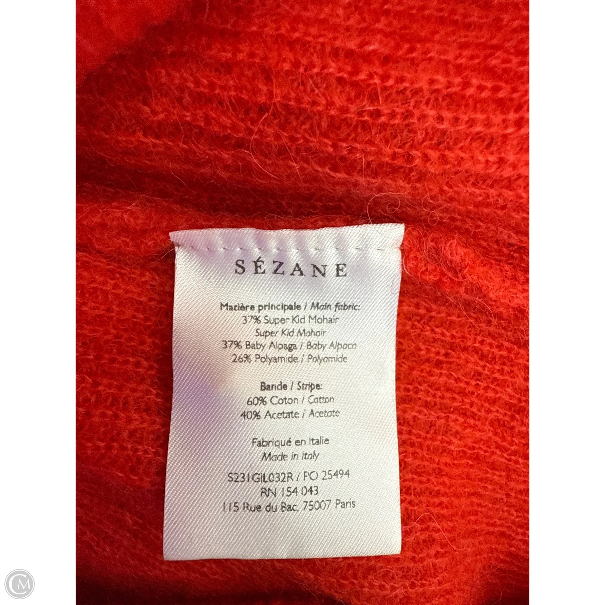 Sweater Cardigan By Sezane In Red, Size: Xxs