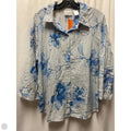 Top Long Sleeve By Alfred Dunner In Blue, Size: 1x