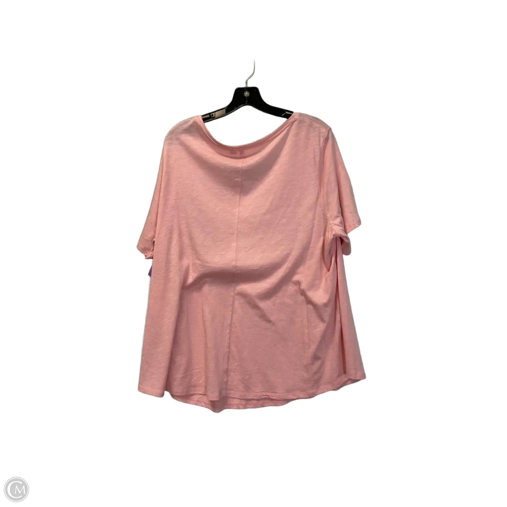 Top Short Sleeve By Cato In Pink, Size: 2x