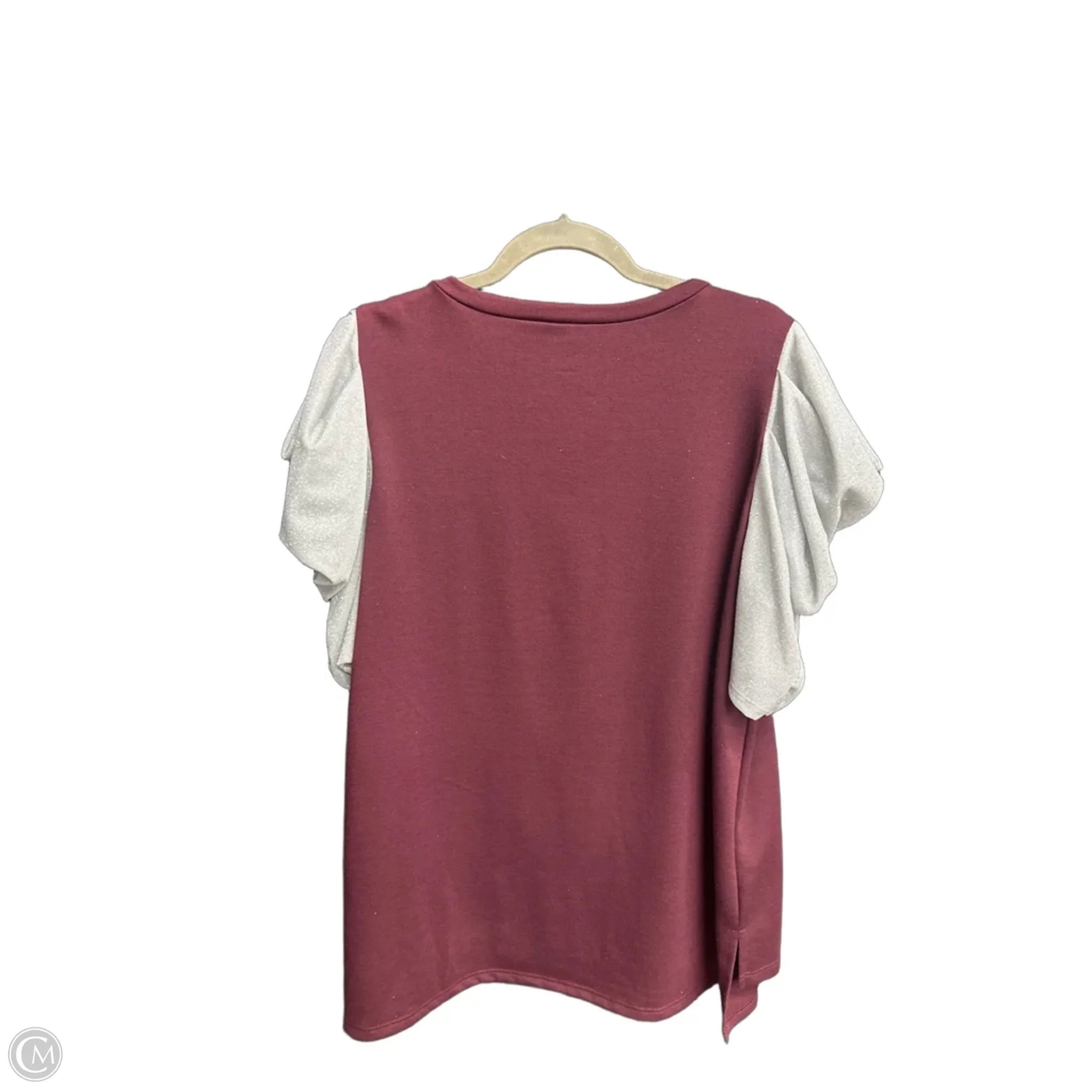Top Short Sleeve By Fantastic Fawn In Maroon, Size: S