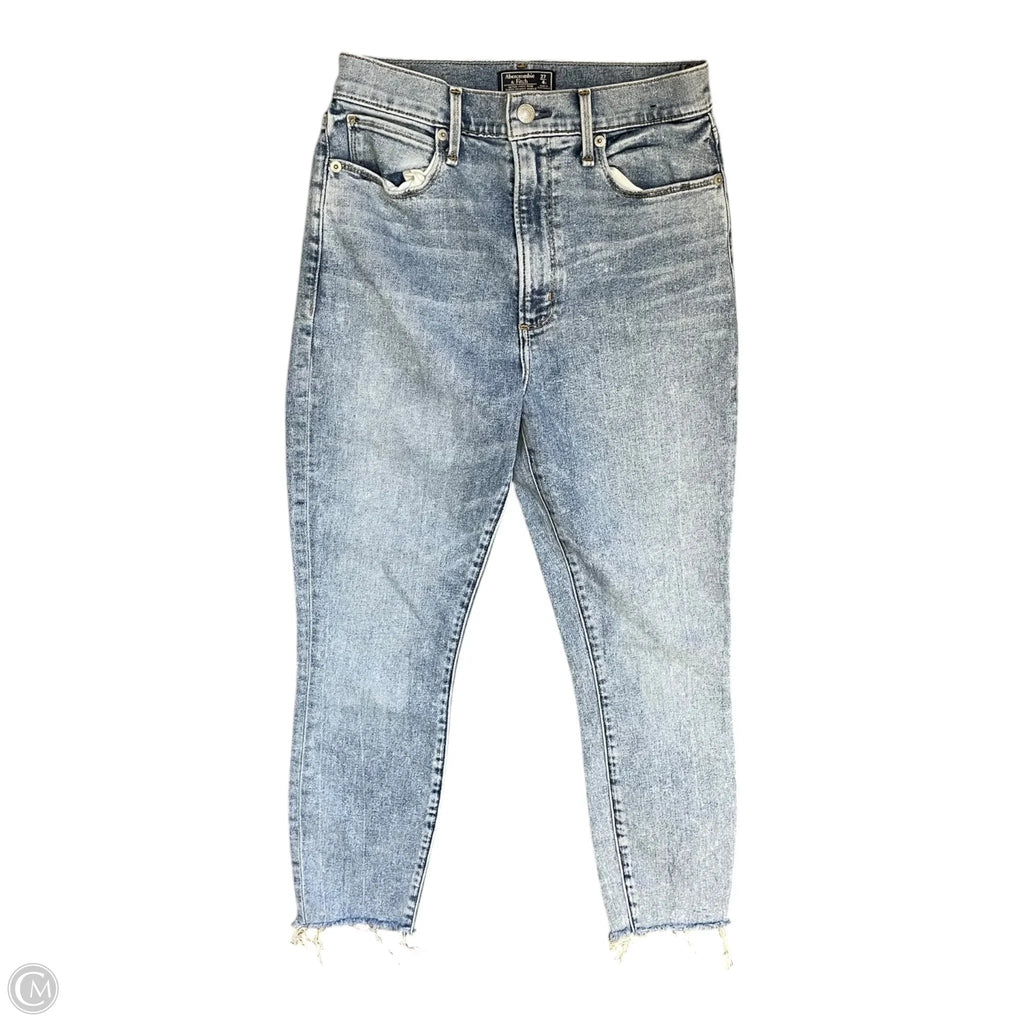 Jeans Straight By Abercrombie And Fitch In Blue Denim, Size: 4