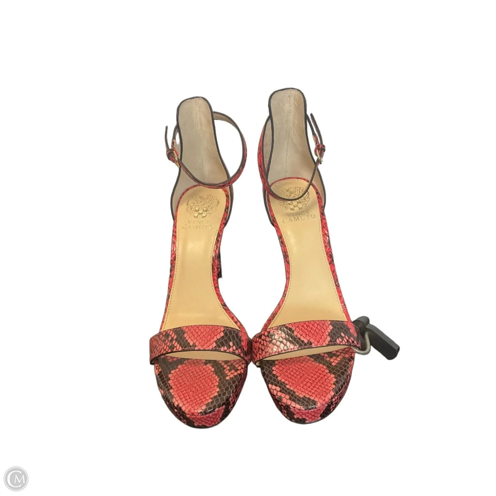 Sandals Heels Stiletto By Vince Camuto In Red, Size: 9