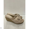 Shoes Heels Wedge By Anne Klein In Cream, Size: 8