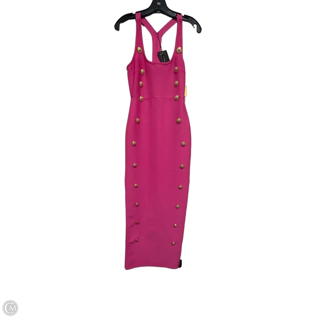 Dress Casual Maxi By Clothes Mentor In Gold & Pink, Size: M
