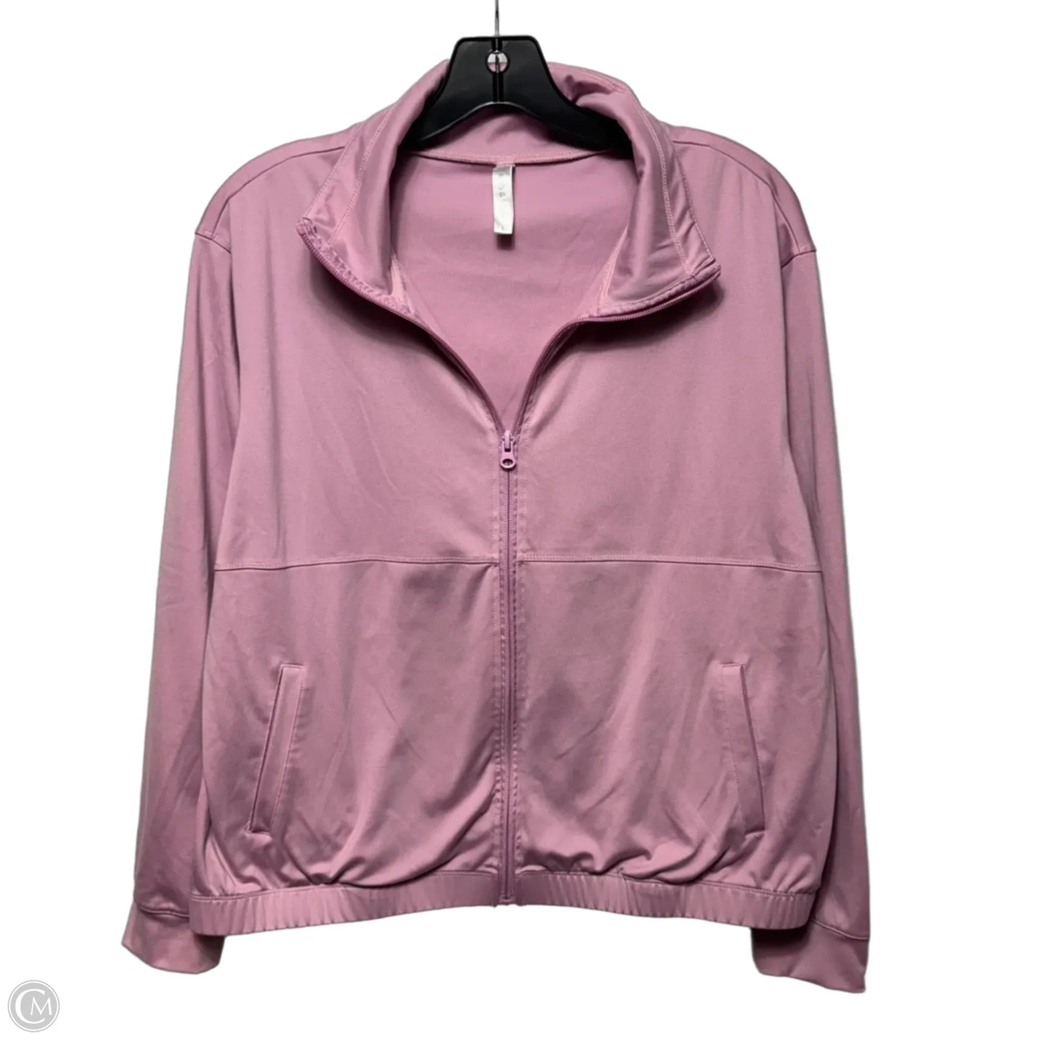 Athletic Jacket By Ebb & Flow In Mauve, Size: L