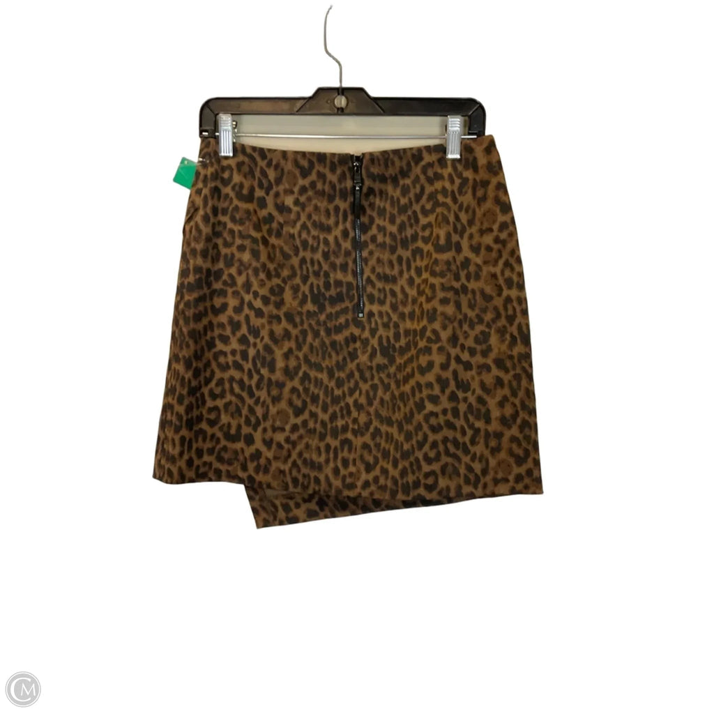 Skirt Mini & Short By Ann Taylor In Animal Print, Size: 4
