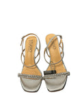 Shoes Heels Block By Badgley Mischka In Silver, Size: 8