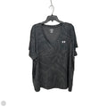 Athletic Top Short Sleeve By Under Armour In Black & Grey, Size: 3x