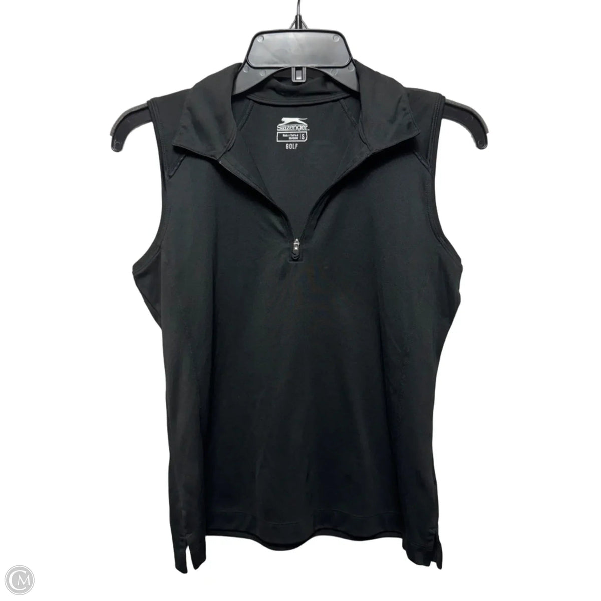 Collared Golf Athletic Tank Top By Slazenger In Black, Size: S