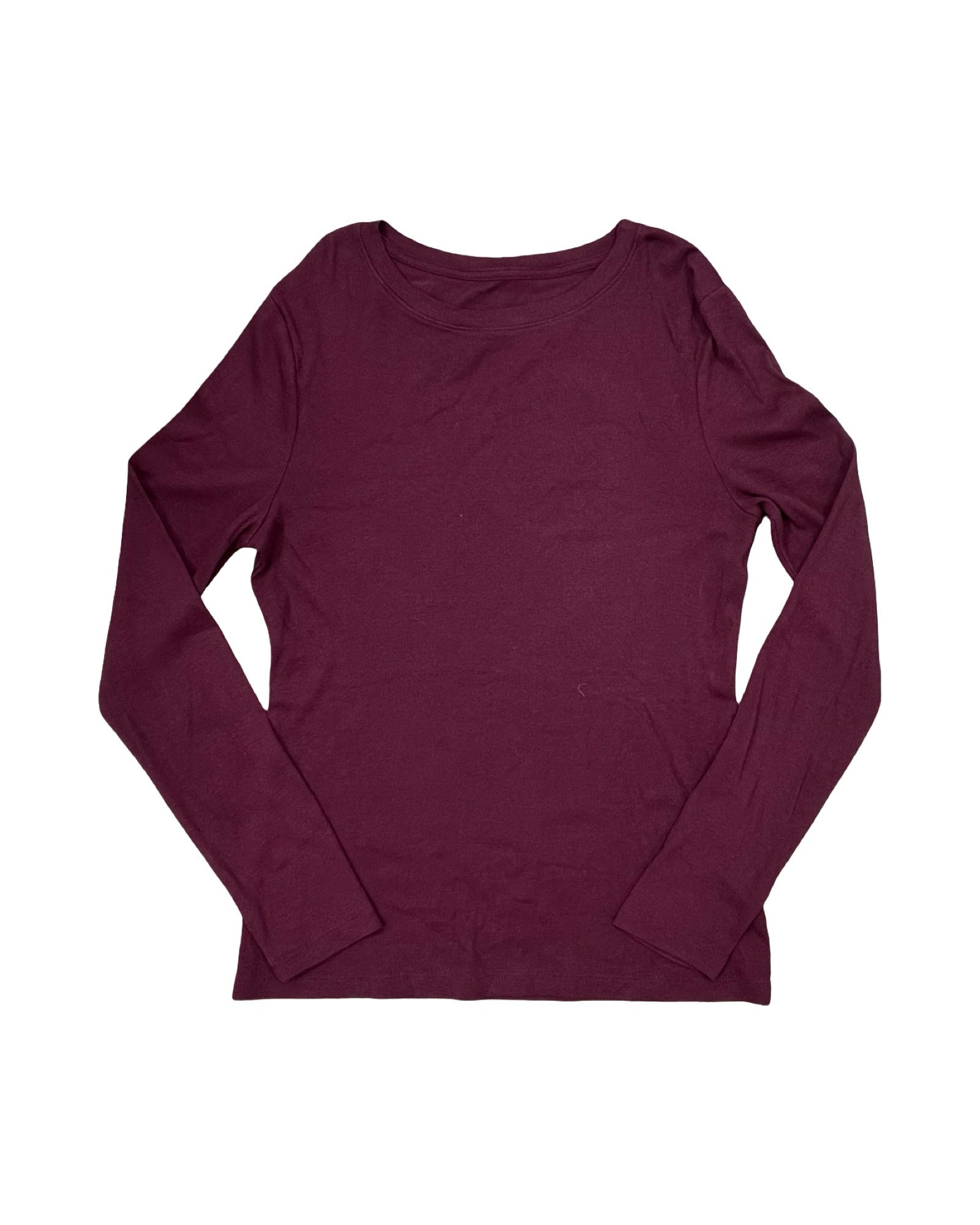 Top Ls Basic By A New Day In Maroon, Size:M