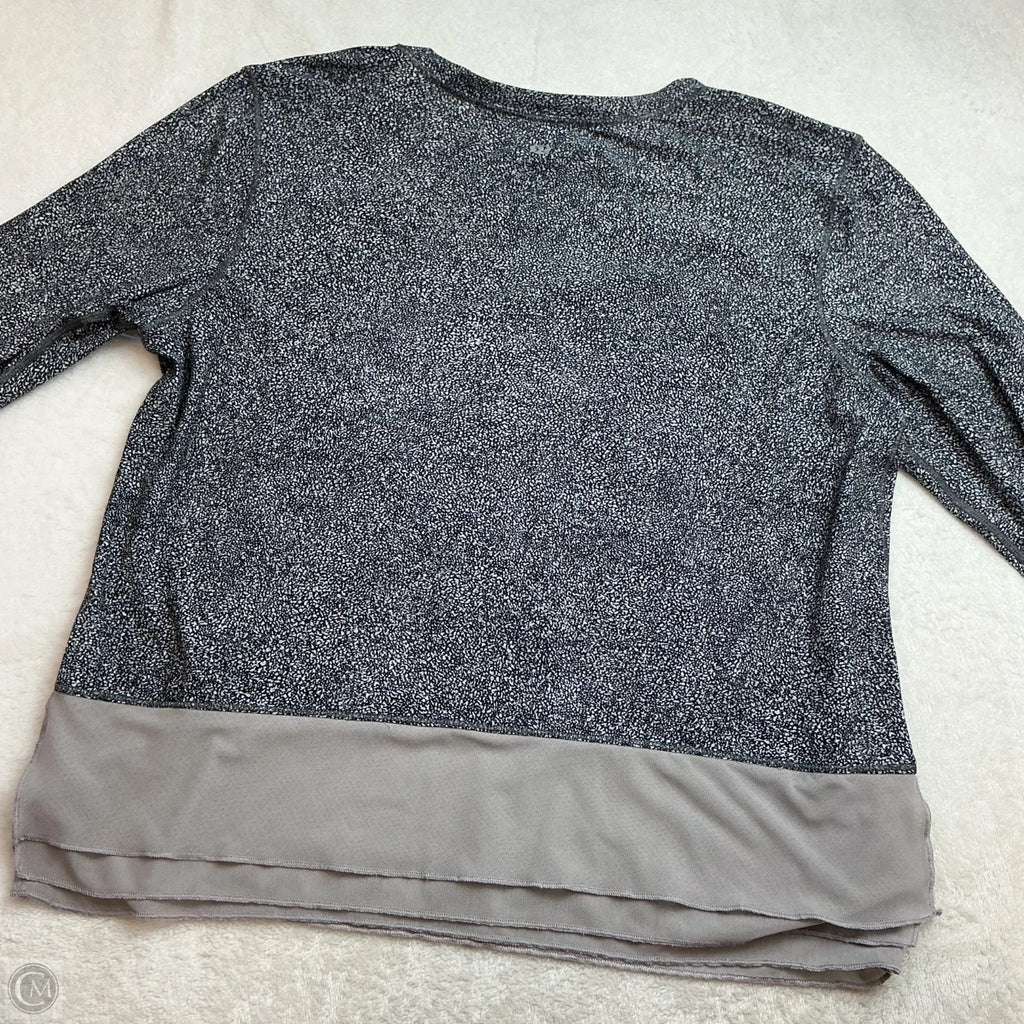 Athletic Top Long Sleeve Crewneck By Lululemon In Black & Grey, Size: S